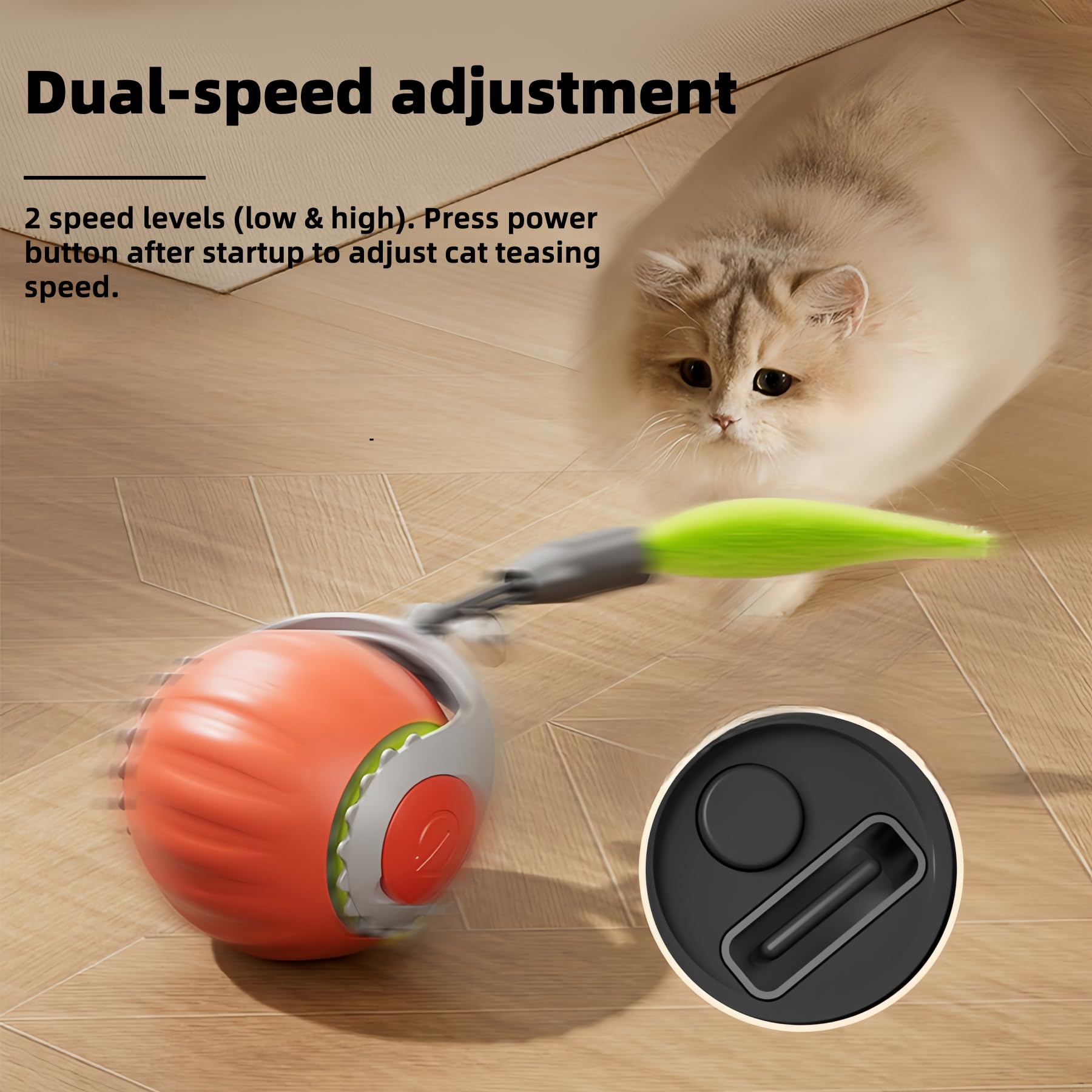 Upgraded Racing Tail 5.0 Indoor Cat Interactive Toy: Sensor Cat Teasing Ball, Pet Electronic Chasing And Exercise Toy, Specially